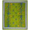 Green Jaipuri Print 120 TC Cotton Double Bed Sheet with 2 Pillow Covers (SHKAP1160) - FrionKandy