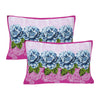 Pink Floral Print 120 TC Cotton Double Bed Sheet with 2 Pillow Covers (SHKAP1190) - Frionkandy