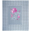Grey Floral Print 120 TC Cotton Double Bed Sheet with 2 Pillow Covers (SHKAP1196) - Frionkandy