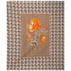 Brown Floral Print 120 TC Cotton Double Bed Sheet with 2 Pillow Covers (SHKAP1197) - Frionkandy