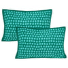 Sea Green Jaipuri Print 120 TC Cotton Double Bed Sheet with 2 Pillow Covers (SHKAP1209) - Frionkandy