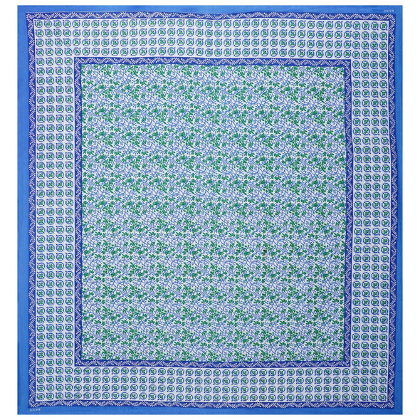 Blue Jaipuri Print 120 TC Cotton Double Bed Sheet with 2 Pillow Covers (SHKAP1219) - FrionKandy