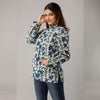 Light Blue Cotton Quilted Jacket - Frionkandy