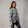 Light Blue Cotton Quilted Jacket - Frionkandy