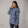 Blue Cotton Quilted Jacket - Frionkandy