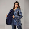 Blue Cotton Quilted Jacket - Frionkandy