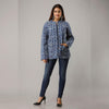 Blue Cotton Quilted Jacket - Frionkandy