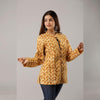 Yellow Cotton Quilted Jacket - Frionkandy