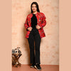 Women's Cotton Floral Print Quilted Jacket - FrionKandy