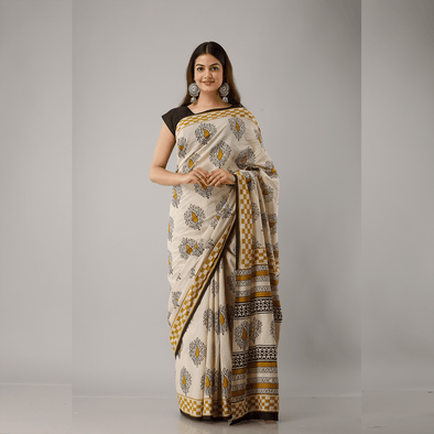 Bagru Print Saree