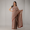 Maroon Diamond Printed Bagru Cotton Saree - Frionkandy
