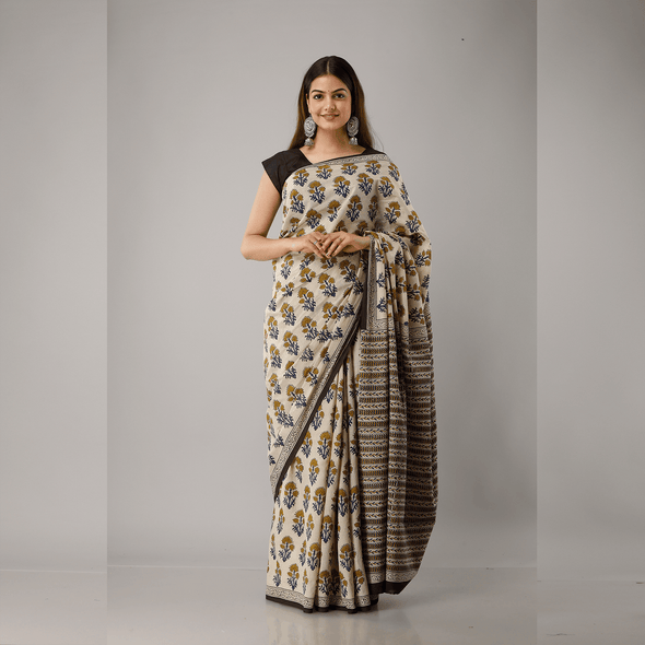 Bagru Print Saree