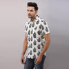 Cotton Block Print Casual Blue Regular Shirt For Men - Frionkandy