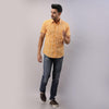 Cotton Striped Casual Yellow Regular Shirt For Men - Frionkandy
