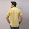 Cotton Striped Casual LightGreen Regular Shirt For Men - Frionkandy