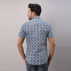 Cotton Printed Casual Blue Regular Shirt For Men - Frionkandy