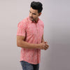 Cotton Striped Casual Pink Regular Shirt For Men - Frionkandy