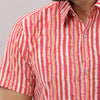 Cotton Striped Casual Pink Regular Shirt For Men - Frionkandy