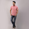 Cotton Striped Casual Pink Regular Shirt For Men - Frionkandy