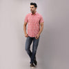 Cotton Striped Casual Pink Regular Shirt For Men - Frionkandy
