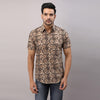 Cotton Floral Casual Brown Regular Shirt For Men - Frionkandy