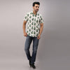 Cotton Striped Casual Green Regular Shirt For Men - Frionkandy