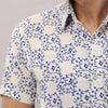 Cotton Printed Casual Blue Regular Shirt For Men - Frionkandy