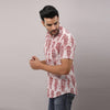 Cotton Ethnic motifs Casual Red Regular Shirt For Men - Frionkandy