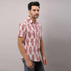 Cotton Ethnic motifs Casual Red Regular Shirt For Men - Frionkandy