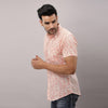 Cotton Printed Casual Orange Regular Shirt For Men - Frionkandy