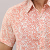 Cotton Printed Casual Orange Regular Shirt For Men - Frionkandy