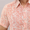 Cotton Printed Casual Orange Regular Shirt For Men - Frionkandy