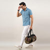 Men Blue Regular Fit Cotton Printed Casual Shirt