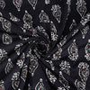 Black Handblock Floral Print 240 TC Cotton Double Bed Dohar (SHKR1014) - Frionkandy