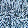 Blue Chevron Print 240 TC Cotton Double Bed Dohar (SHKR1028) - Frionkandy