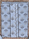 Traditional Screen Print Cotton Unstitched Suit With Cotton Dupatta Grey-SHKS1088