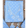 Traditional Screen Print Cotton Unstitched Suit With Cotton Dupatta (Sky Blue-SHKS1092) - Frionkandy