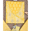 Traditional Screen Print Cotton Unstitched Suit With Cotton Dupatta (Yellow-SHKS1102) - Frionkandy