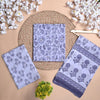 Floral Print Pure Cotton Blue Unstitched Suit With Cotton Dupatta- SHKS1112