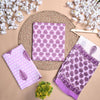 Floral Print Pure Cotton Purple Unstitched Suit With Cotton Dupatta- SHKS1114