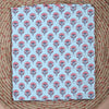 Floral Print Pure Cotton Light Blue Unstitched Suit With Cotton Dupatta (SHKS1118) - Frionkandy