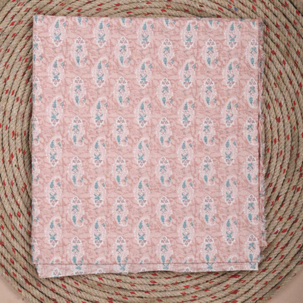Floral Print Pure Cotton Pink Unstitched Suit With Cotton Dupatta (SHKS1120) - Frionkandy