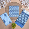 Floral Print Pure Cotton Blue Unstitched Suit With Cotton Dupatta- SHKS1129