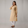 Oat Pintuck Straight Kurti - Frionkandy