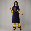 Rayon Embellished, Solid Black Kurta With Palazzo Set - Frionkandy