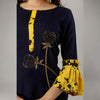 Rayon Embellished, Solid Black Kurta With Palazzo Set - Frionkandy