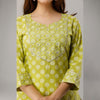 Pure Cotton Printed Green Kurta With Palazzo Set - Frionkandy
