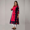 Pink Bandhej Print Rayon Kurti - Frionkandy