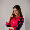Pink Bandhej Print Rayon Kurti - Frionkandy