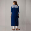 Rayon Straight Casual Calf Length Royal Blue Kurta for Women - Frionkandy